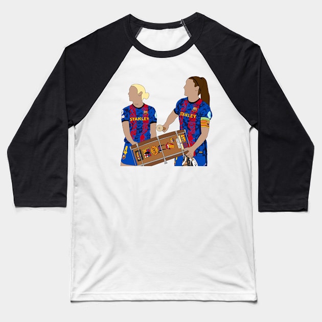 Celebration Alexia Putellas and Mapi León Baseball T-Shirt by WilliamCreus